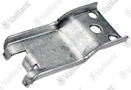 Metallischer Halter von Vaillant mit mehreren Löchern und einer speziellen Form zur Befestigung, geeignet für bestimmte Heizungsmodelle.